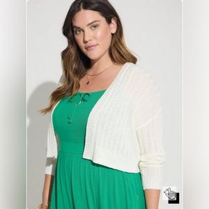 Torrid Cropped Shrug Open Front Sweater